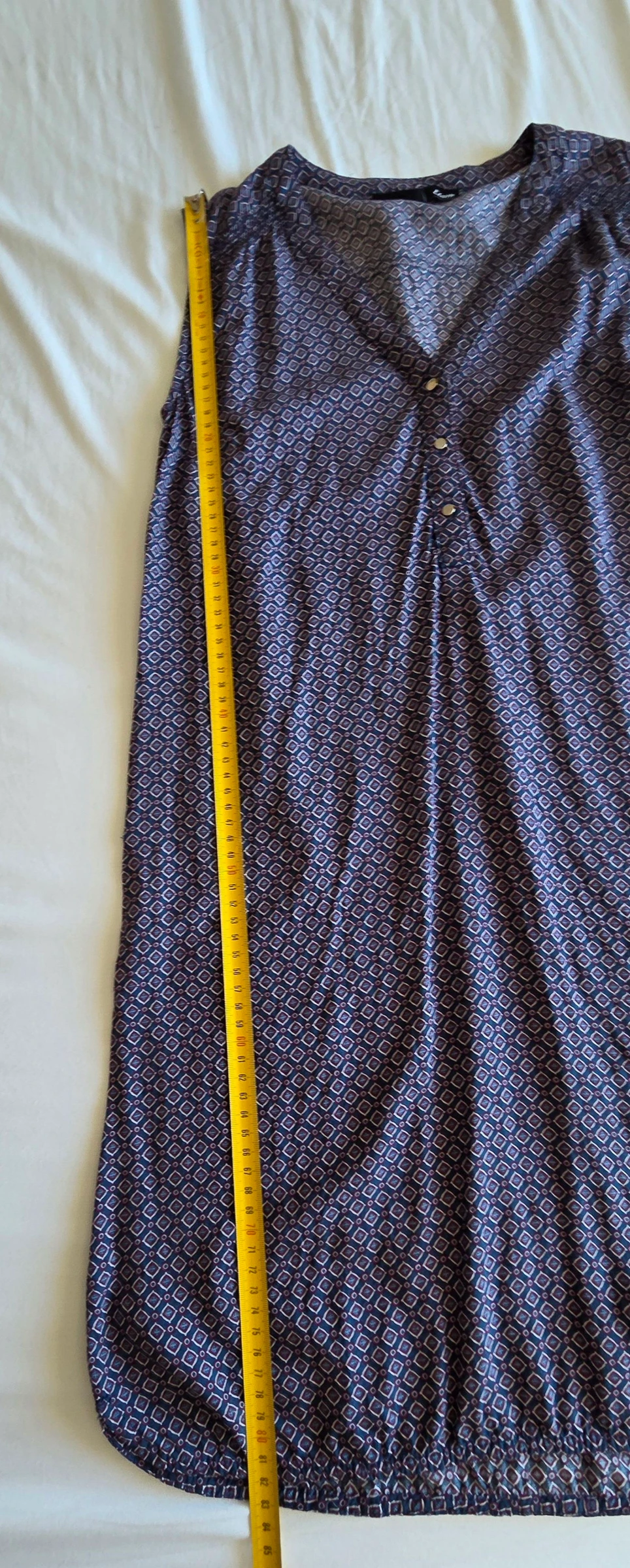 Camisón fluido Etam XS 34 con motivo geométrico azul y rojo – photo 11